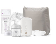 Odsávačka mateřského mléka elektrická Premium nabíjecí SCF396/31 + Dárek Philips Avent