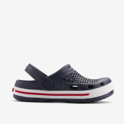 Dětské nazouváky clogsy tmavě modré/červené Lindo Coqui