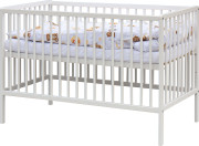Dětská postýlka s kompletní výbavou bílá Lila 120 x 60 cm Scarlett 