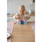 Barevné domečky - dřevěná stavebnice 30 dílů Cubika