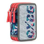 Penál 3 patrový prázdný Tropical