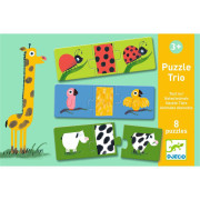 Djeco Trio puzzle "nahá" zvířátka