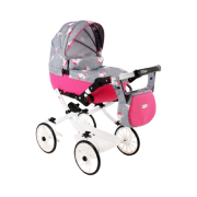 Kočár pro panenky Kids V5 šedý s jednorožcem