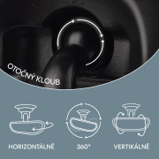 Malé zpětné zrcátko Deluxe Black Zopa