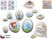 Červená karkulka pohádková sada kamínků se samolepkou 10 ks