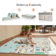 Multifunkční pěnová skládací podložka oboustranná 200 x 150 cm City Zopa