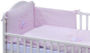 Dětská postýlka s kompletní výbavou Scarlett 120 x 60 cm - Měsíček - růžová