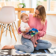 Pěnové puzzle, podložka Čísla, 10 ks, černá/modrá/bílá, BabyOno