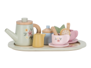 Čajový set dřevěný s květinovým potiskem Little Dutch
