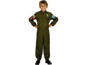 Kostým na karneval - vojenský pilot, 130 - 140 cm