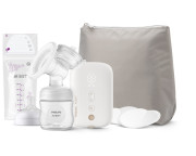 Odsávačka mateřského mléka elektrická Premium nabíjecí SCF396/31 + Dárek Philips Avent