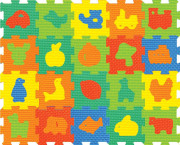 Pěnové puzzle - koberec mix 10 dílků
