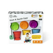 Baby Einstein Hračka maxi přísavky pohárky 6 ks Stack&Squish Cups™ 6 m+