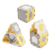 Podložka pěnová puzzle Luno Shapes KINDERKRAFT SELECT 185 x 165 cm Yellow, 30 ks, Premium