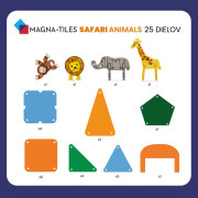 Magnetická stavebnice Safari 25 dílů Magna-tiles