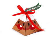 Vánoční dárková krabička pyramida - 10 ks