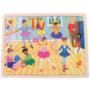 Dřevěné puzzle baletky 35 dílků Bigjigs Toys