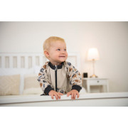 Mikina smyk rozepínací Outlast® - latte barevná zvířátka