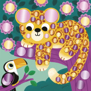 My arts&crafts Mini Třpytivé kulaté nálepky Tygr a kamarádi od 3 let Janod