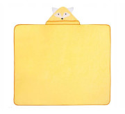 Dětská osuška s kapucí Liška žlutá