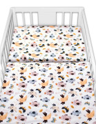 3-dílná sada Mantinel s povlečením Ptáčci a Vážky bílá Baby Nellys