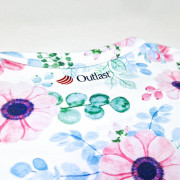 Tričko tenké krátky rukáv tisk UV filtrem 50+ Outlast® - květy