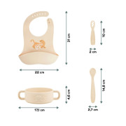 Silikonová jídelní sada Baby First meal set Mini Babymoov