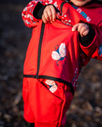 Softshellové kalhoty dětské Berušky červené Wamu