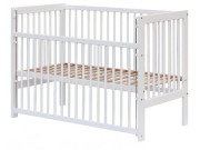 Postýlka se stahovacím bokem Scarlett Perta - buk - Bílá 120 x 60 cm 2. JAKOST