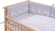 Dětská postýlka s kompletní výbavou Toro Scarlett 120 x 60 cm - šedá