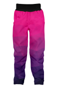 Softshellové kalhoty dětské Mozaika fialová Wamu