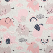 Kojenecké bavlněné dupačky New Baby Šťastní Sloníci růžová