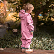 Rostoucí softshellová kombinéza s fleecem Shell pink Esito