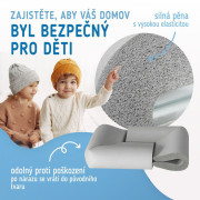 Ochrana rohů a hran skleněného nábytku šedá pěnová, sada 4 ks Sipo