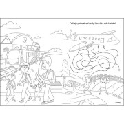 Omalovánky A4 se samolepkami Doprava