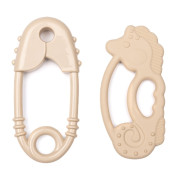 Špendlík + silikonové kousátko mořský koník fialové