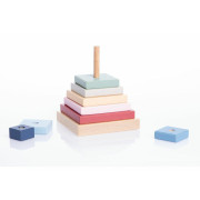 Barevná pyramida - dřevěná skládačka 9 dílů Cubika
