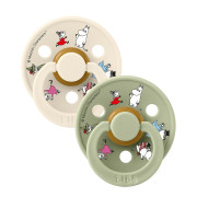 Dárkový set Moomin klip + šídítka 6-18 m Ivory/Sage Bibs