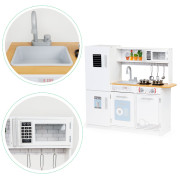 Dětská dřevěná kuchyňka s LED osvětlením a hrnci