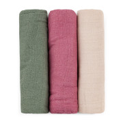 Sada plen bambusová mušelínová 3 ks Moussy 68 x 68 cm Petite&Mars