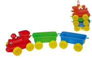 Vlak + 2 vagóny plast 60cm