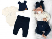 Zavinovací body dl.rukáv, tepláčky a čepička Little Bear, Baby Nellys