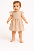 Kojenecké mušelínové šaty beige New Baby