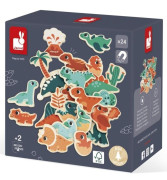 Dřevěné magnetky Dinosauři Dino 24 ks Janod