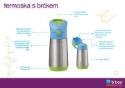 Termoska na pití s brčkem 350 ml b.box