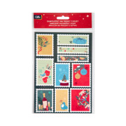 Samolepky na dárky 3 ks - Vánoční známky