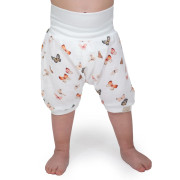 Dětské bílé kraťasy mušelín Motýlek Esito