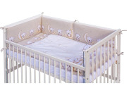 Dětská postýlka Toro bolí s kompletní béžovou výbavou 120 x 60 cm Scarlett