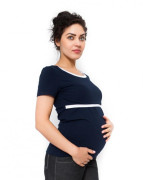 Těhotenské a kojící triko Aldona - Granát