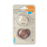 Dudlíky silikonové symetrické 18 m+, 2 ks BabyOno